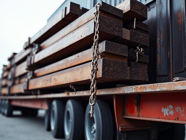 Steel beams and scaffolding delivery