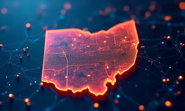 Logistics map of Ohio retail routes