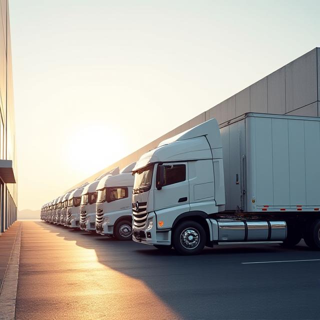 Modern logistics hub in Columbus with high-tech freight tracking systems